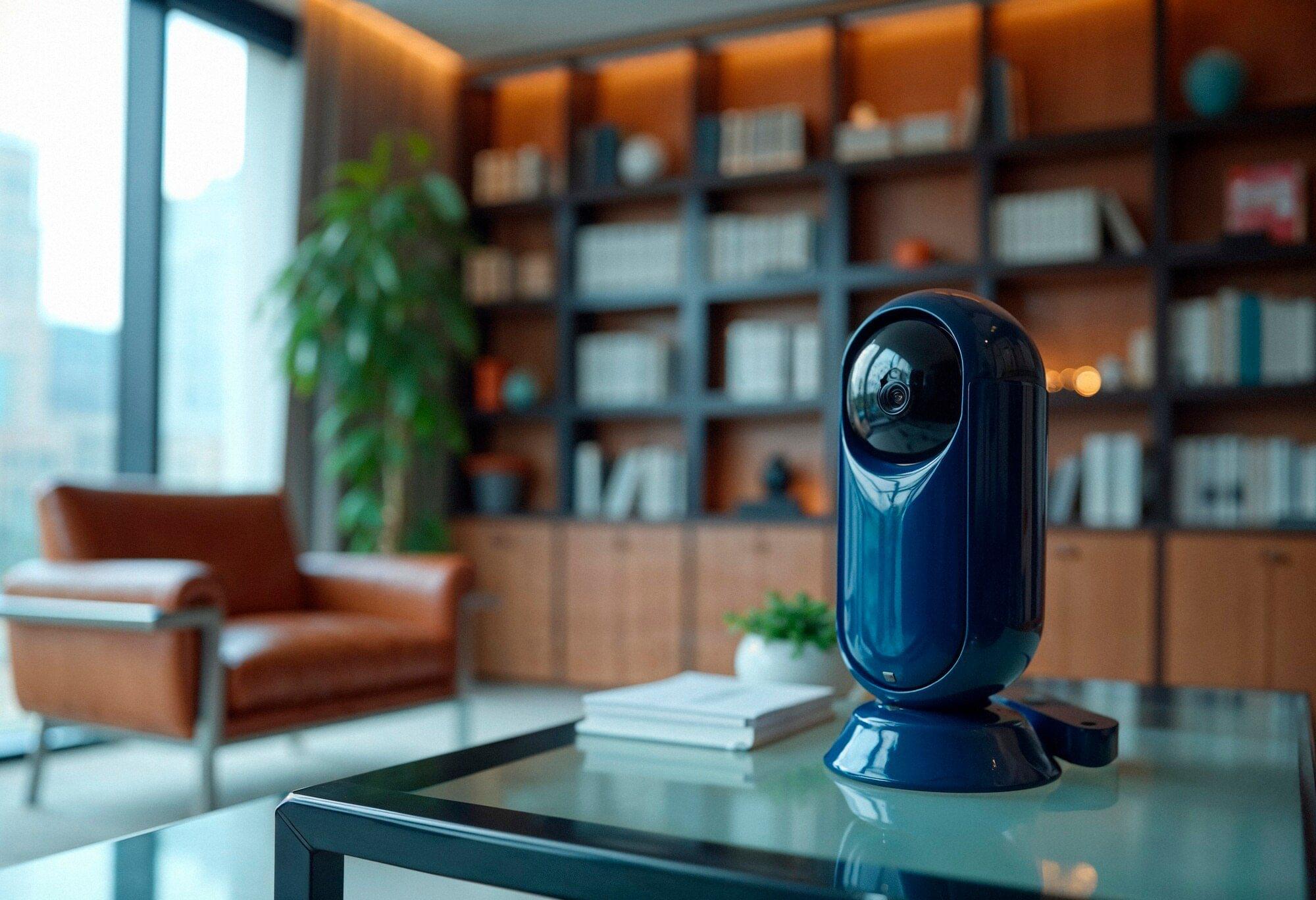 modern security camera indoors